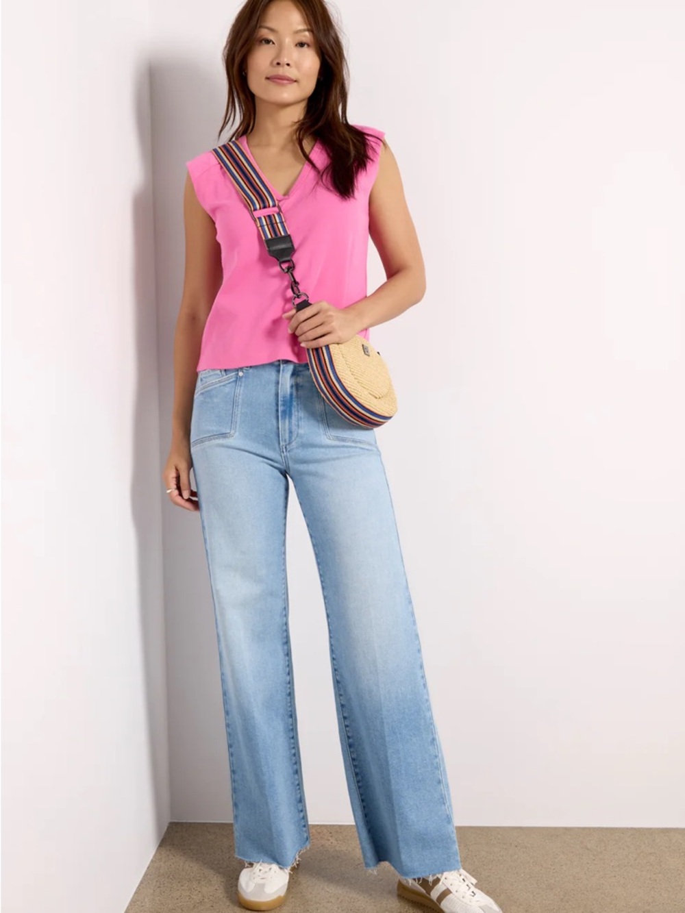 Paige Anessa High Rise inset Front pocket jeans